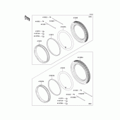 Схема вузла: Колеса (Шини) для Kawasaki BJ250 250TR
