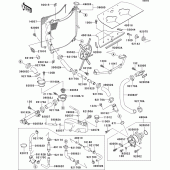 Схема узла: Радиатор (1/3) для Kawasaki ZX750 ZXR750