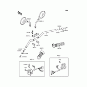 Схема вузла: Кермо для Kawasaki ZR1100 Zephyr 1100