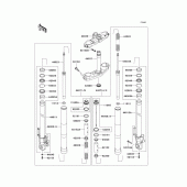 Схема узла: Вилка передней оси для Kawasaki KLE650 Versys 650