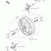Схема узла: Front wheel для Kawasaki ZX1400 Ninja ZX-14