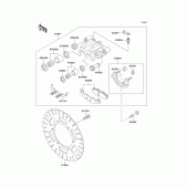 Схема вузла: Front brake(d10) для Kawasaki EX500 GPZ500S