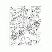 Схема вузла: Карбюратор (ZR400-G2‾G4) для Kawasaki ZR400 Zephyr X