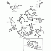 Схема вузла: Cowling(1/2) для Kawasaki ZX600 GPX600R