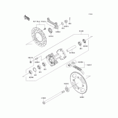 Схема узла: Ступица заднего колеса для Kawasaki KLX140 KLX140L