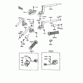 Схема вузла: Кермо & Пульт управління кермовим для Kawasaki ZG1000 Concours