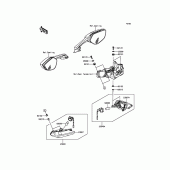 Схема узла: Поворотники для Kawasaki ZX1000 Ninja ZX-10R ABS