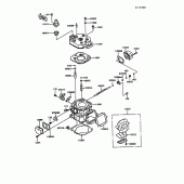Схема вузла: Cylinder head/cylinder для Kawasaki KMX125