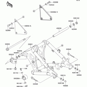 Схема вузла: Задній важіль (Маятник) для Kawasaki VN800 Vulcan 800 Drifter
