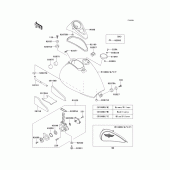 Схема вузла: Паливний бак(1/4)(vn800-b2) для Kawasaki VN800 Vulcan 800 Classic