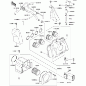 Схема узла: Воздушный фильтр для Kawasaki ZR1100 ZRX1100-II