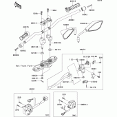 Схема узла: Руль & Пульт управления рулевой для Kawasaki ZR800 Z800 ABS
