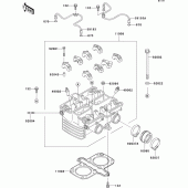 Схема узла: Головка цилиндра для Kawasaki ER500 ER-5