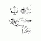 Схема вузла: Наклейка (Зелений) (AFF) для Kawasaki BX250 NINJA 250SL