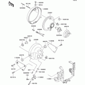 Схема вузла: Headlight(s) для Kawasaki ZR1100 ZRX1100-II