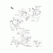 Схема узла: Задние боковые обтекатели & Защита цепи для Kawasaki ZR1200 ZRX1200 DAEG