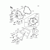 Схема вузла: Left engine cover для Kawasaki VN250 Eliminator 250V
