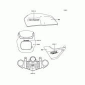 Схема вузла: Наклейки (red; ZR400-E2) для Kawasaki ZR400 ZRX