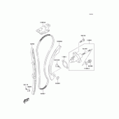 Схема узла: Цепь грм/натяжное устройство для Kawasaki KLX400 KLX400R