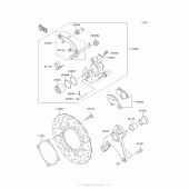 Схема узла: Задний тормоз для Kawasaki ZX1000 Ninja 1000