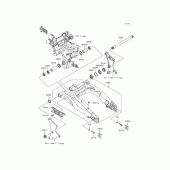 Схема вузла: Задній маятник для Kawasaki EX400 Ninja 400R