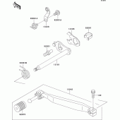 Схема узла: Переключатель передач для Kawasaki KL650 KLR650
