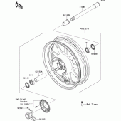 Схема узла: Ступица переднего колеса для Kawasaki VN1700 VN1700 Classic ABS