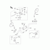 Схема вузла: Кермо & Пульт управління кермовим для Kawasaki VN750 Vulcan 750