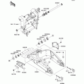 Схема вузла: Задній важіль (Маятник) для Kawasaki ZX636 Ninja ZX-6R
