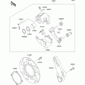 Схема вузла: Заднє гальмо для Kawasaki ZX600 ZZ-R600