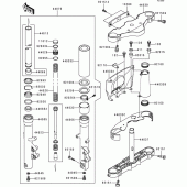 Схема вузла: Вилка передньої осі для Kawasaki VN1500 VN1500 Classic Tourer