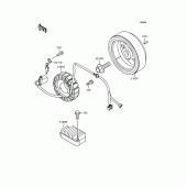 Схема вузла: Генератори для Kawasaki KL250 KL250 Super Sherpa