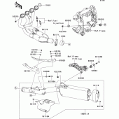 Схема узла: Выхлопная система (s) для Kawasaki ZG1400 1400GTR ABS