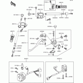Схема узла: Руль & Пульт управления рулевой для Kawasaki ZX900 Ninja ZX-9R
