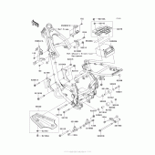 Схема узла: Крепление двигателя для Kawasaki KLX140 KLX140L