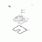 Схема узла: Клапанная крышка для Kawasaki KLX250 KLX250