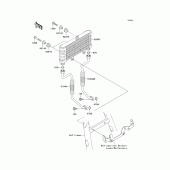 Схема узла: Масляный охладитель для Kawasaki ZR750 ZR-7S