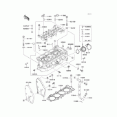 Схема узла: Головка цилиндра для Kawasaki ZX600 Ninja ZX-6R