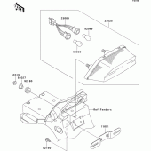 Схема вузла: Taillight(s) для Kawasaki ZR1200 ZRX1200