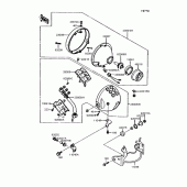 Схема узла: Фара для Kawasaki EL250 Eliminator 250SE