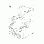 Схема вузла: Заднє колесо & Привідний ланцюг для Kawasaki KL110 KSR