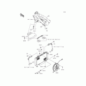 Схема узла: Радиатор для Kawasaki ZR1200 ZRX1200 DAEG