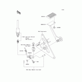 Схема вузла: Brake pedal/torque link для Kawasaki VN1600 Vulcan 1600 Mean Streak