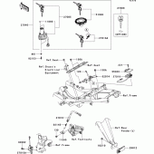 Схема узла: Замок зажигания для Kawasaki EX250 Ninja 250R