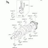 Схема вузла: Колінчастий вал для Kawasaki ZR750 Z750