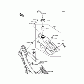 Схема вузла: Паливний бак для Kawasaki KX450 KX450F