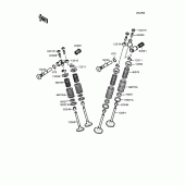 Схема узла: Рокер & Клапан для Kawasaki EX400 GPZ400S