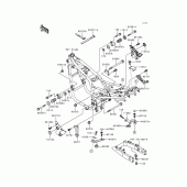 Схема вузла: Кріплення двигуна для Kawasaki ZR750 ZR-7