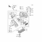 Схема вузла: Повітряний фільтр Kawasaki ZR400 Xanthus