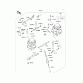 Схема узла: Карбюратор(1/2) для Kawasaki EX500 GPZ500S
